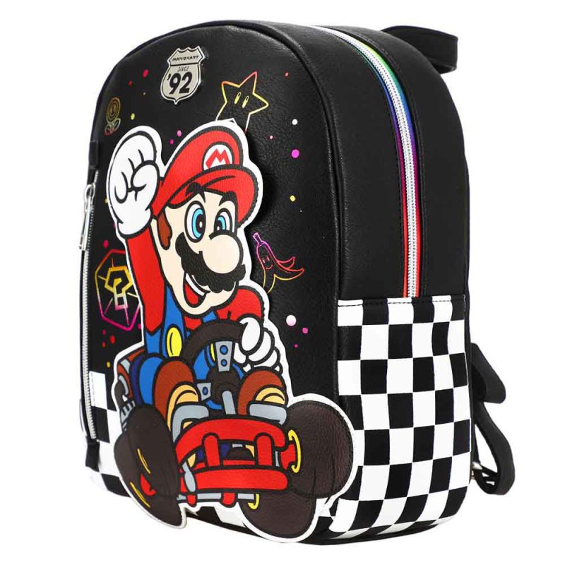 0014740 mario kart rainbow road mini backpack