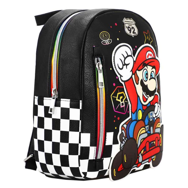 0014741 mario kart rainbow road mini backpack