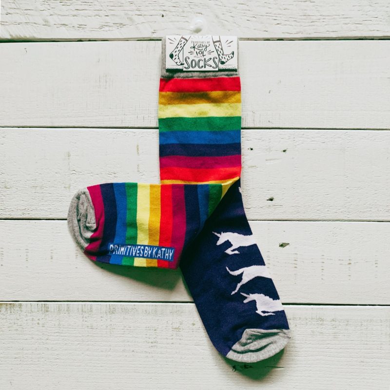 3 Pack Pride Socks LGBTQIA Rainbow Unicorn Pronouns Socks 2