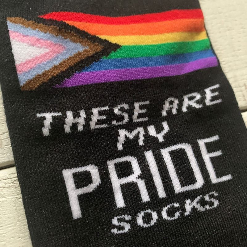 3 Pack Pride Socks LGBTQIA Rainbow Unicorn Pronouns Socks 4