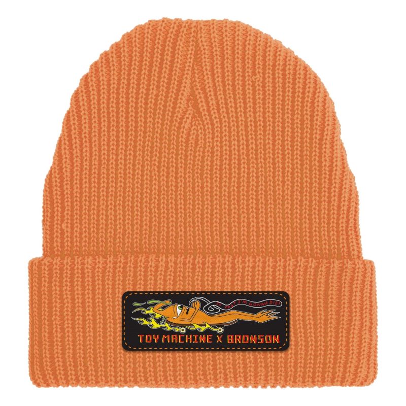 44442300 bronson x toy machine beanie long shoreman hat orange unisex bronson speed co 1