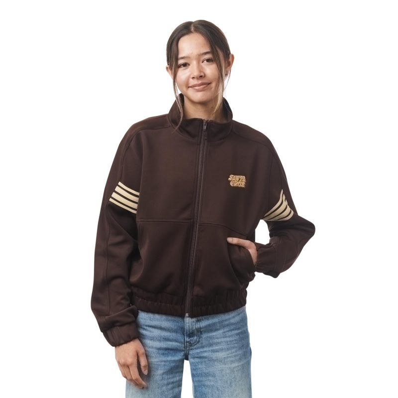 44643509 vibes zip front ls jacket chocolate womens santa cruz 1