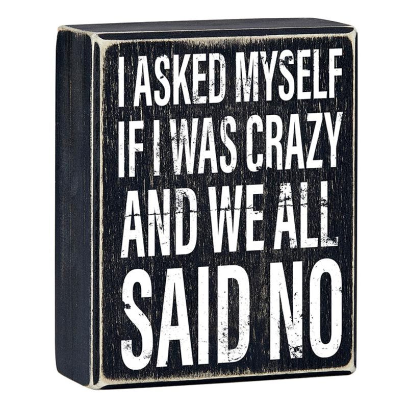 All Said No Box Sign Wooden Box Wall Tabletop Decor 4 x 5 3