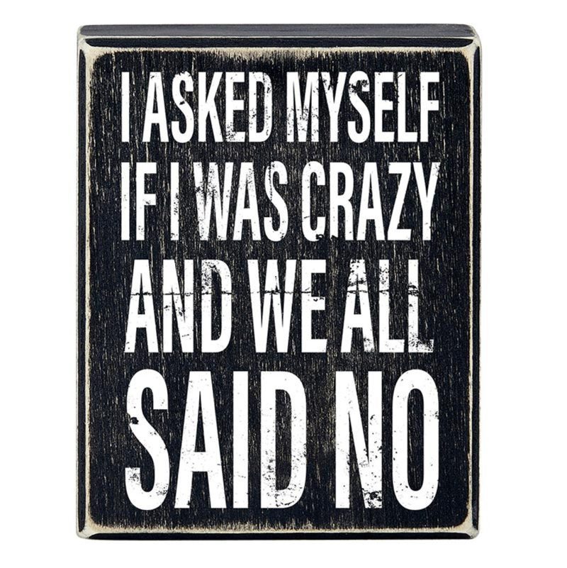 All Said No Box Sign Wooden Box Wall Tabletop Decor 4 x 5