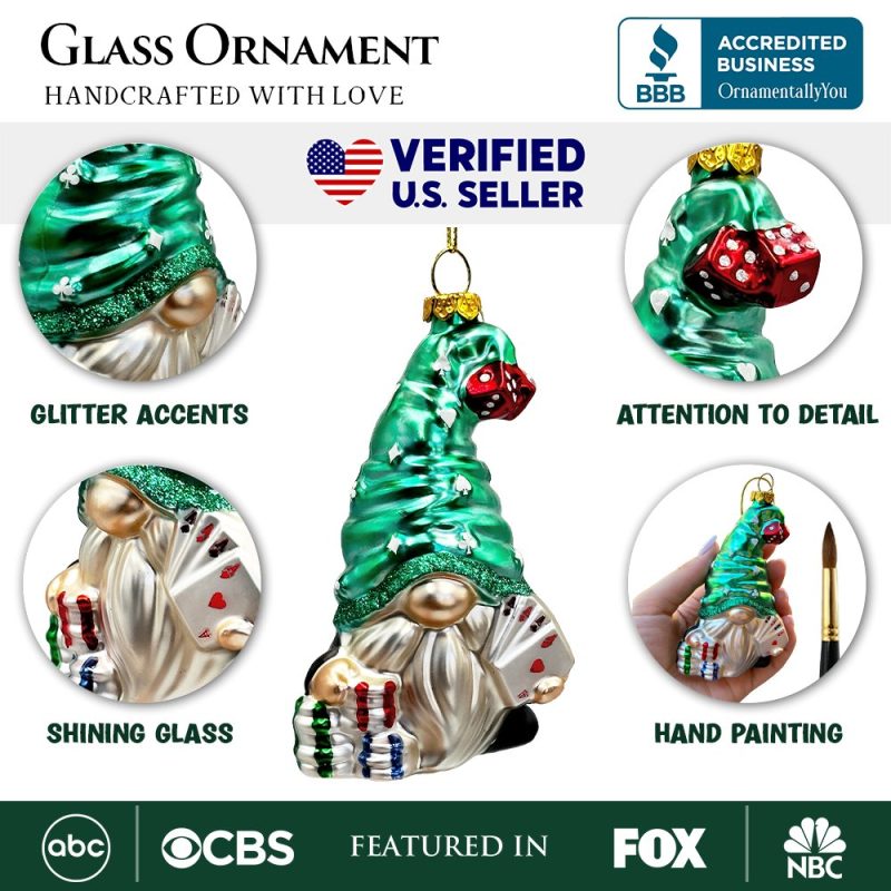 AttributeImage 01CasinoPokerGnomeGlassOrnament CuteChristmasGambler