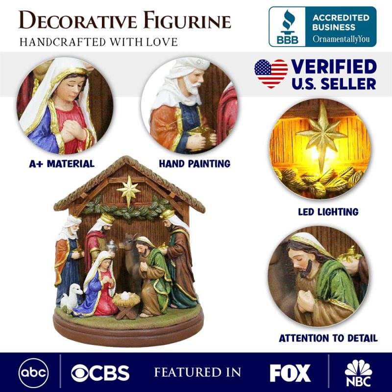 AttributeImage 01RadiantNativitySceneHandcraftedStatueFigurine 7BirthofJesusChristianHomeDecoration