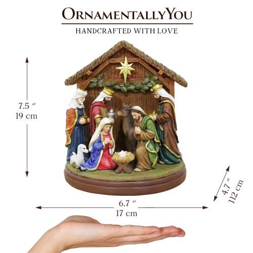 AttributeImage 02RadiantNativitySceneHandcraftedStatueFigurine 7BirthofJesusChristianHomeDecoration