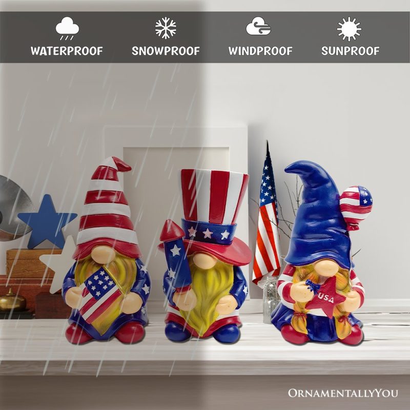 AttributeImage 03PatrioticGnomeTrioFigurines 6SetofThreeGardenStatuesandJuly4thDecoration