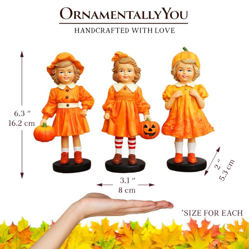 AttributesImage 02InvitingPumpkinGirlTrioSetofFigurines 6VictorianAutumnFallandHalloweenTableDecoration