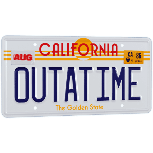 BTTF Render License plate 3