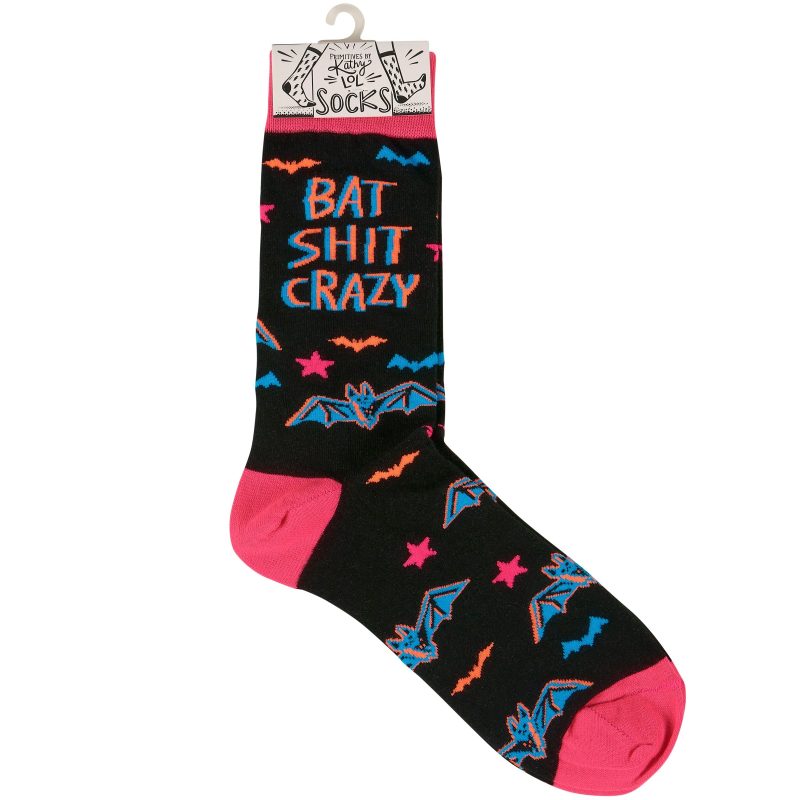 Bat Crazy Socks Womens Colorful Halloween Themed Self Expression Socks 5