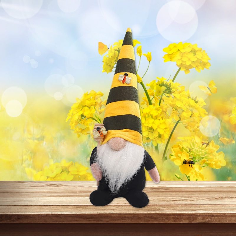 BeeandHoneyThemedGnomes PlushBumblebeeHomeDecor1