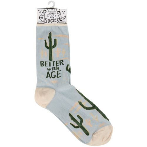 Better With Age Socks Cactus Plants Illustration 5