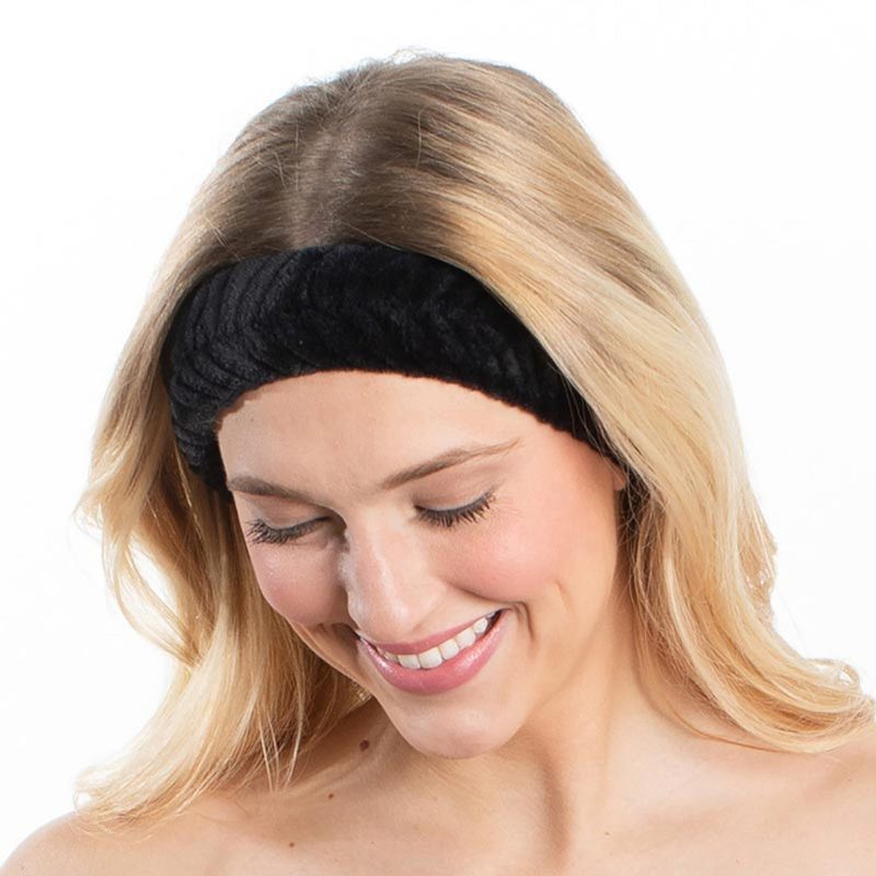 Black Spa Headband Soft Hair Band for Skincare Facial After Shower 65e3f761 5ca9 4b71 9ed0 eeb108a460b0