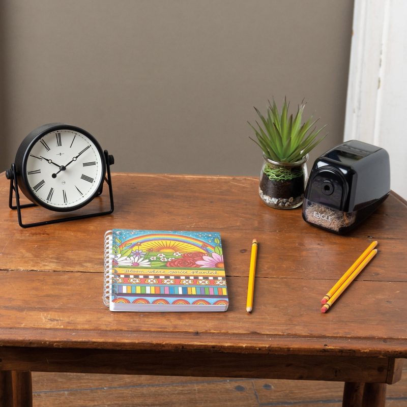 Bloom Where Youre Planted Spiral Notebook Woodburned Flowers Rainbow Designs Journal 2