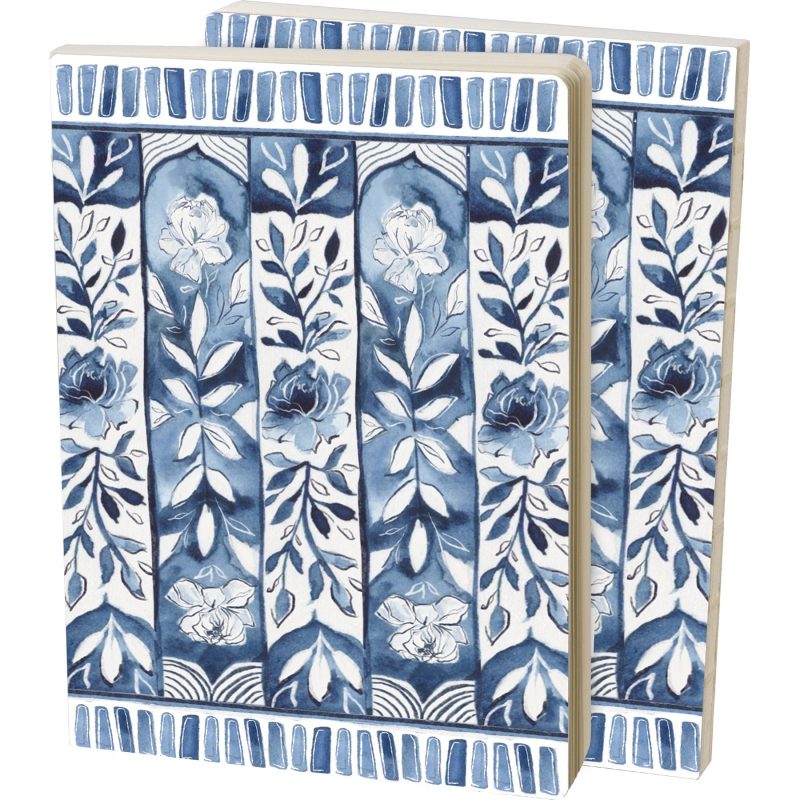 Blue and White Florals Journal Double Sided Notebook 160 Lined Pages 3