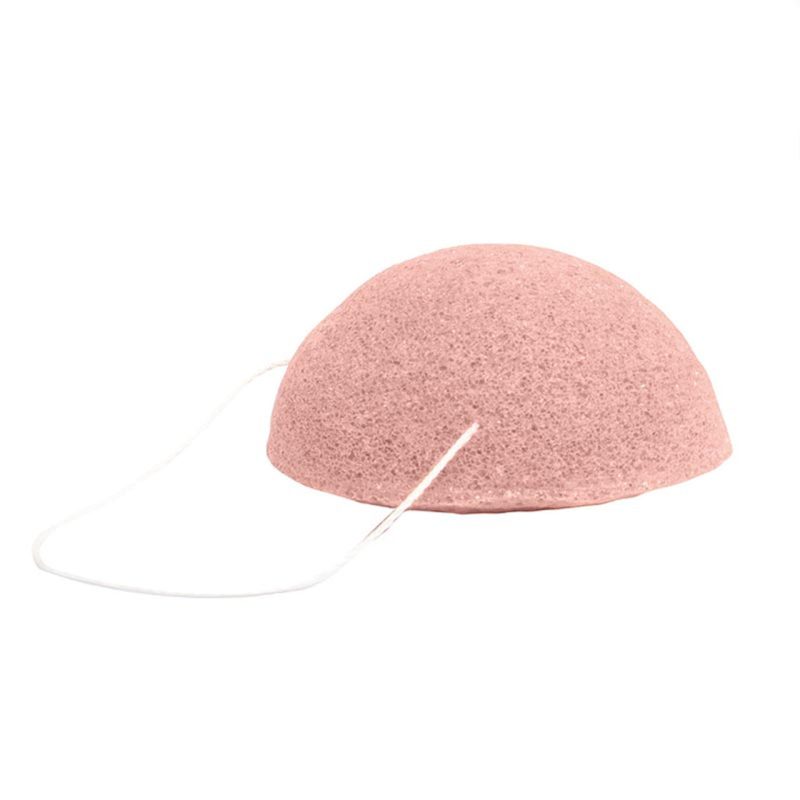 Blush Pink Konjac Facial Sponge All Natural Scrub Sponge Detoxify Exfoliate Skin 2