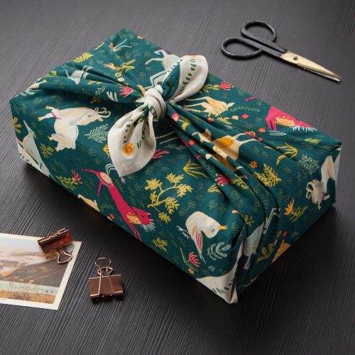 Boundless Recycled Reusable Gift Wrap Rewrapped Repurpose and Wear Fabric Square Wrapper 3