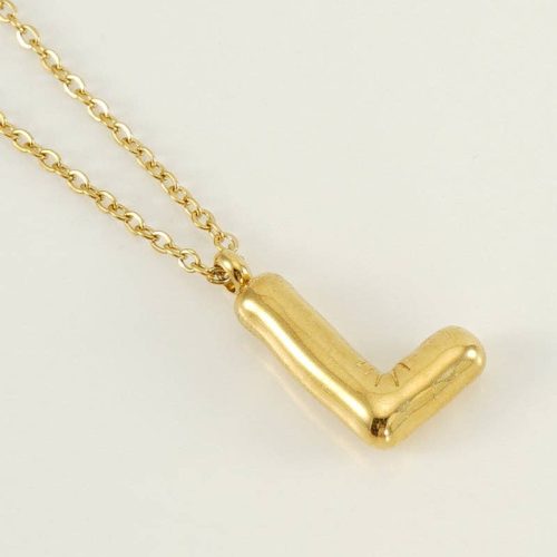 Bubble Shape Initials 18K Gold Plated Pendant Necklace Alphabet Letter Charm Necklace 14 f259d555 9519 48f2 b2c4 ae58e6578e6c