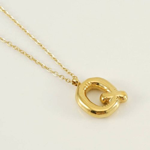 Bubble Shape Initials 18K Gold Plated Pendant Necklace Alphabet Letter Charm Necklace 19 473a4e18 1bf0 481c b47b 4a75a8931941