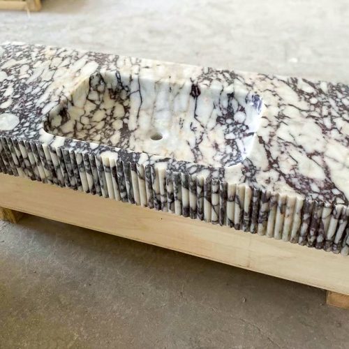 Calacatta Viola Marble Vanity Stone Sink polished3 jpg