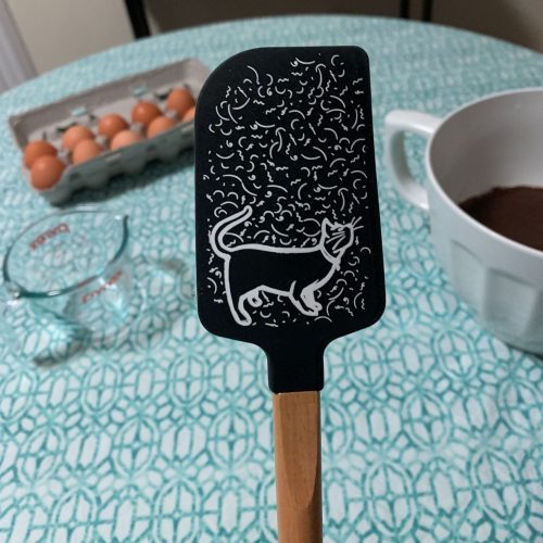 Cat Hair Is Part of The Recipe Spatula With A Wooden Handle 3