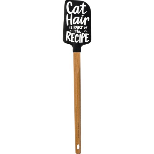 Cat Hair Is Part of The Recipe Spatula With A Wooden Handle 7