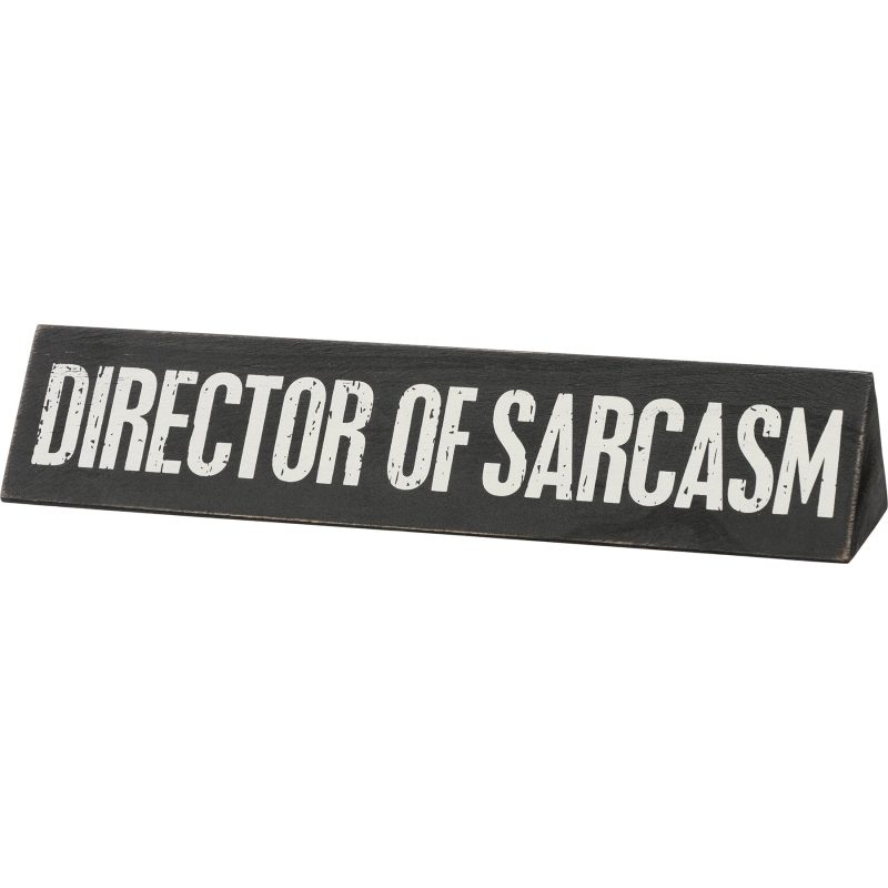 Chaos Coordinator Director Of Sarcasm Reversible Wooden Desk Plate 5