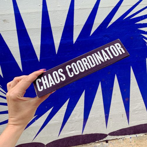 Chaos Coordinator Director Of Sarcasm Reversible Wooden Desk Plate 6