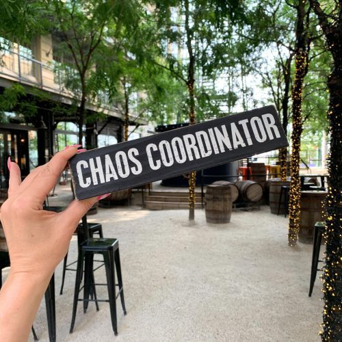 Chaos Coordinator Director Of Sarcasm Reversible Wooden Desk Plate 7