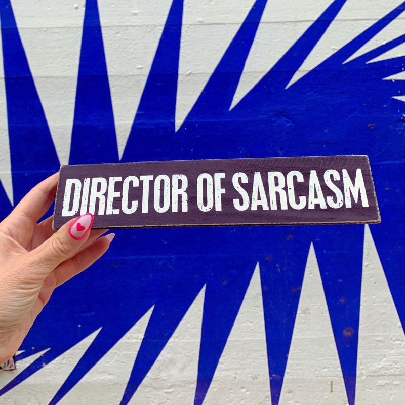 Chaos Coordinator Director Of Sarcasm Reversible Wooden Desk Plate 5f1c43ed 8706 4660 9841 36c9c69da682