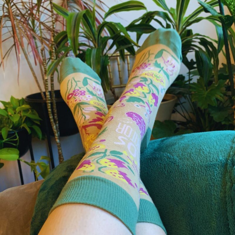 Chaos Coordinator Funny Socks in Green and Floral Gift for Her 10 c47750c0 8555 4c83 a9e8 255ca847fbaa