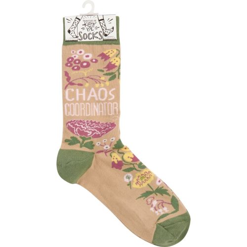 Chaos Coordinator Funny Socks in Green and Floral Gift for Her 8