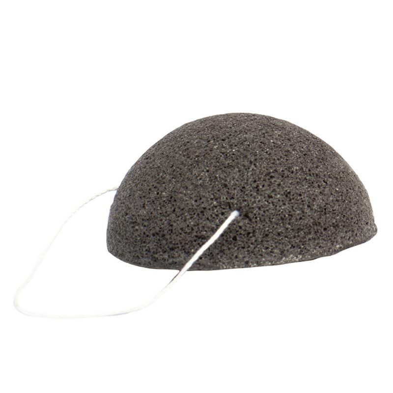 Charcoal Konjac Facial Sponge All Natural Scrub Sponge Detoxify Exfoliate Skin 2