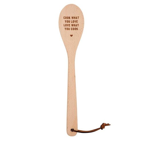 Cook What You Love Love What You Cook Wooden Spoon In a Muslin Gift Bag 4