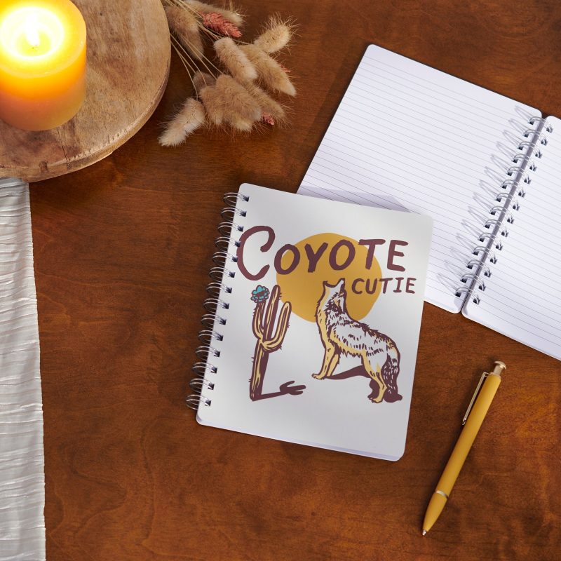 Coyote Cutie Spiral Double Sided Notebook Howling Coyote Design Journal 120 Lined Pages 3 12886cac 49bb 4100 9a95 0c03d1317e68