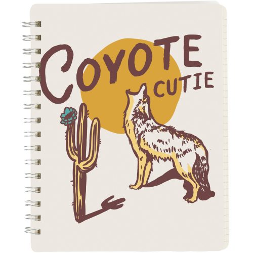 Coyote Cutie Spiral Double Sided Notebook Howling Coyote Design Journal 120 Lined Pages 4