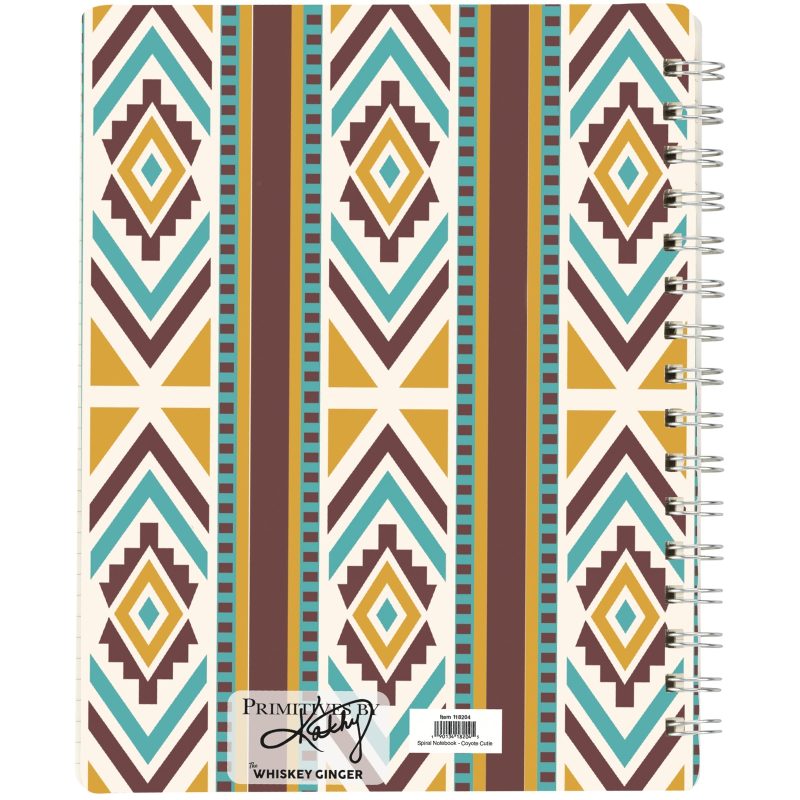 Coyote Cutie Spiral Double Sided Notebook Howling Coyote Design Journal 120 Lined Pages 5