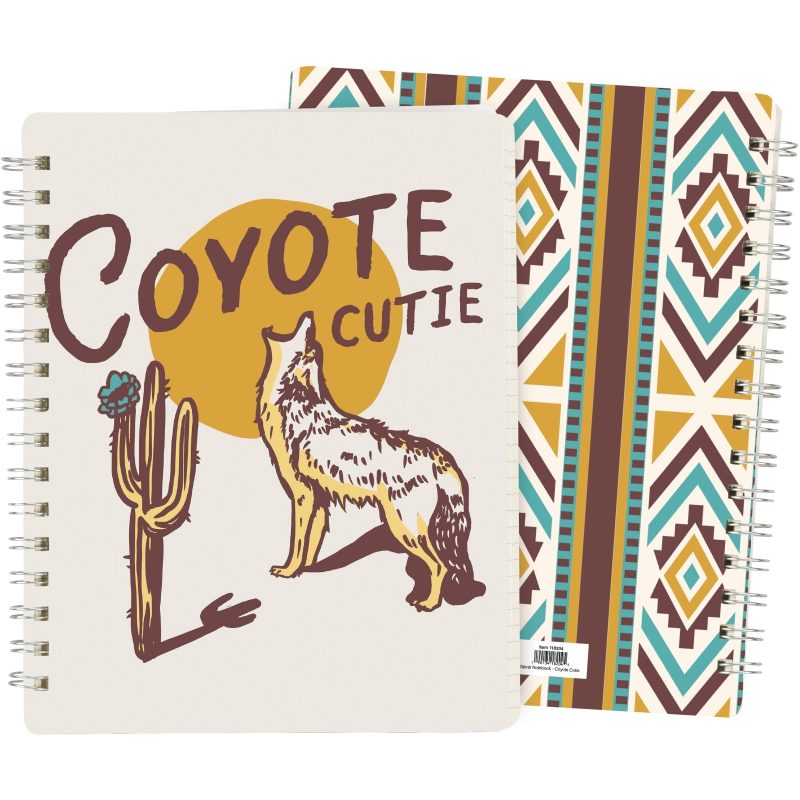 Coyote Cutie Spiral Double Sided Notebook Howling Coyote Design Journal 120 Lined Pages 6