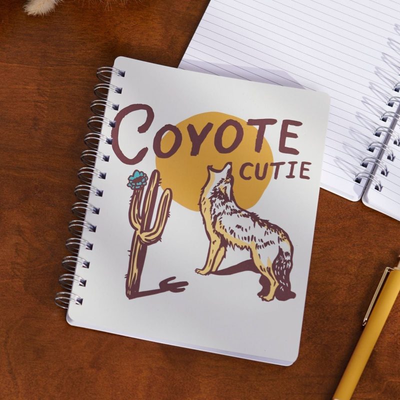 Coyote Cutie Spiral Double Sided Notebook Howling Coyote Design Journal 120 Lined Pages 7