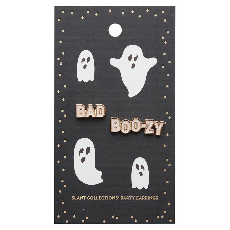 DEAL OF THE DAY Bad and Boozy Party Earrings Mismatched Earrings on Halloween Themed Card Gift for Her 2