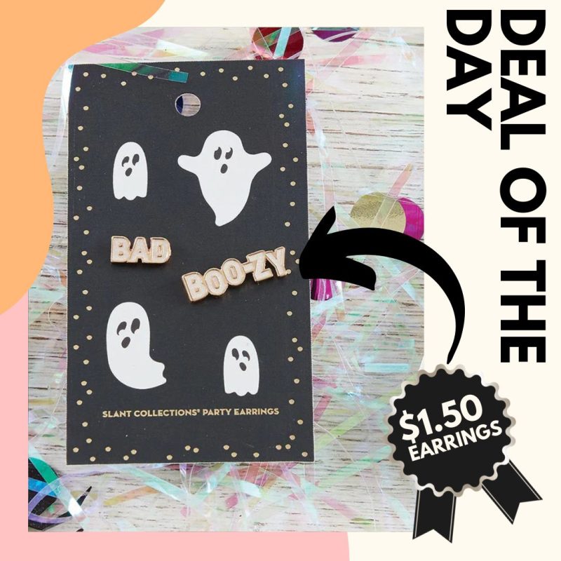 DEAL OF THE DAY Bad and Boozy Party Earrings Mismatched Earrings on Halloween Themed Card Gift for Her