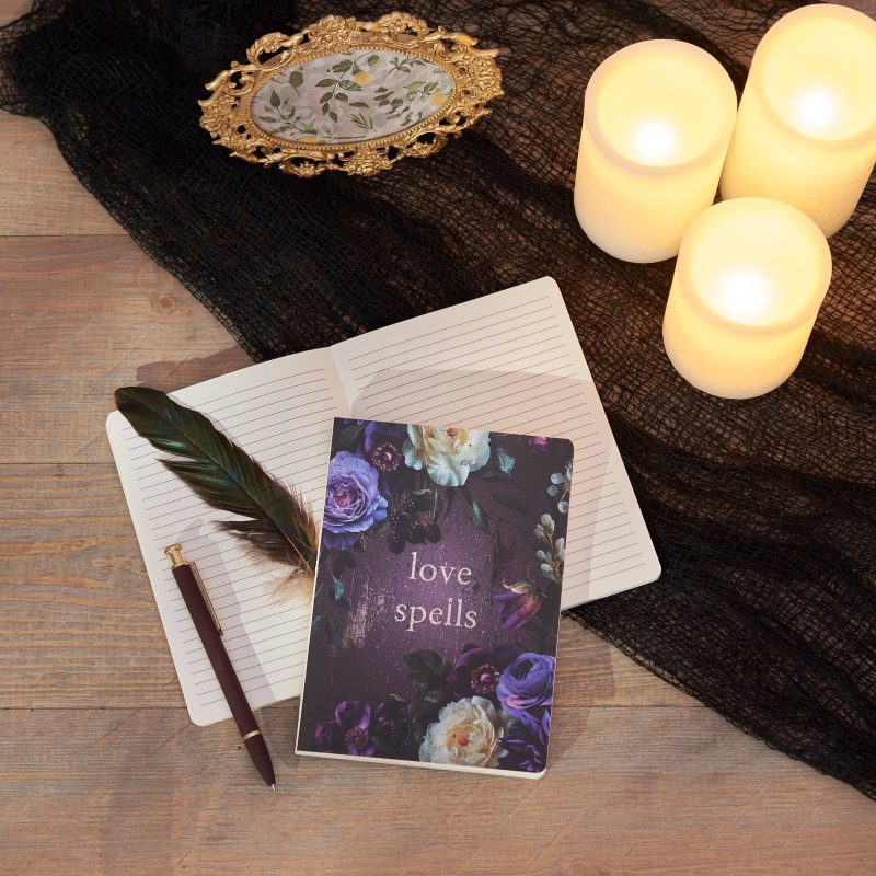 Dark Botanical Love Spells Double Sided Journal Halloween Inspired Notebook 160 Lined Pages 3