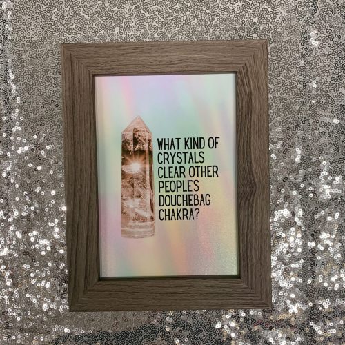 Douchebag Chakra Framed Wall Art Print GetBullish Original Quote Sign 4