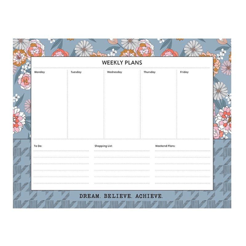 Dream Believe Achieve Undated Weekly Planner Desk Table Organizer 9 x 7 2