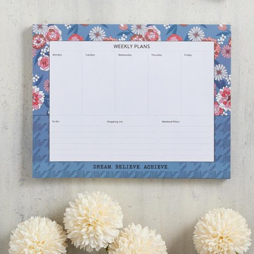 Dream Believe Achieve Undated Weekly Planner Desk Table Organizer 9 x 7 7