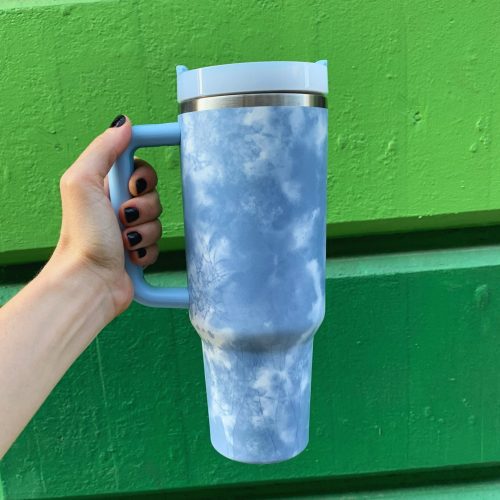 Dreamy Clouds 40 oz Stainless Steel Insulated Handle Tumbler XL Size with Straw 17 2791c8bc 1bbd 46fa b47a d5eb953d0f69