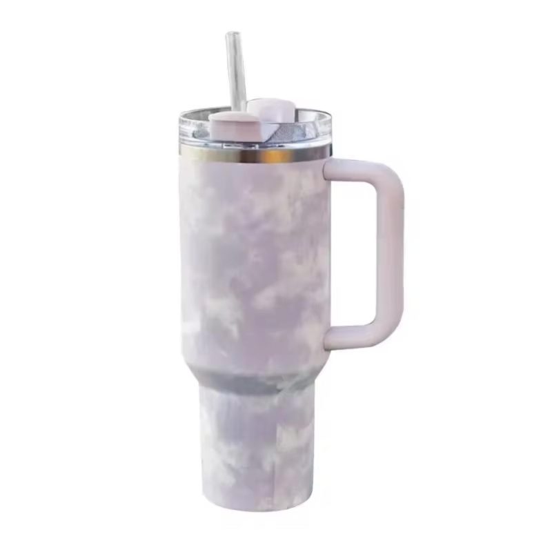 Dreamy Clouds 40 oz Stainless Steel Insulated Handle Tumbler XL Size with Straw 6 feabbb36 75eb 456f 885c f69adbad95ac