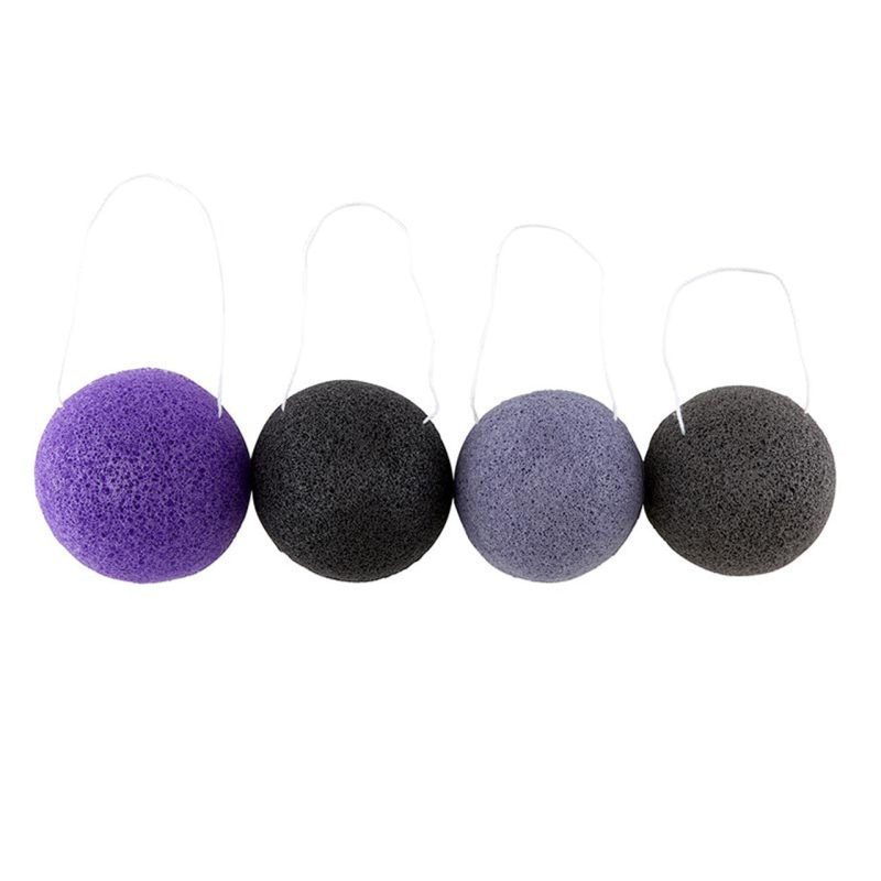 Facial Konjac Sponges in Lilac Ash Tube Pack Giftable Skincare Beauty Kit Set 2