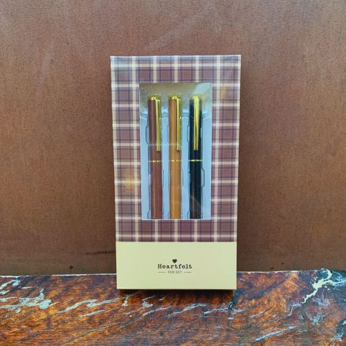 Favorite Memories 3 Piece Pen Set Fathers Day Dad Gift For Him Set Of 3 Giftable Pens in Plaid Box Refillable 6